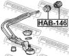 FEBEST HAB-146 Control Arm-/Trailing Arm Bush